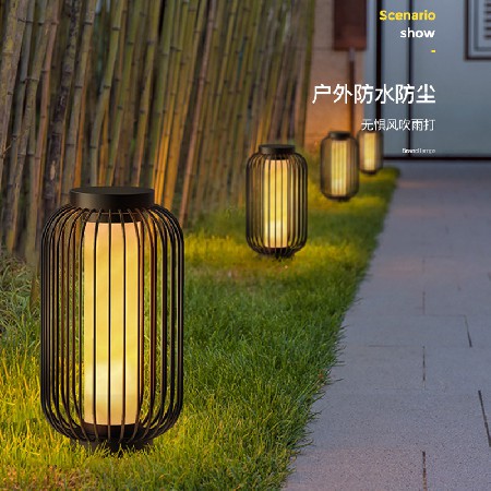 特色鳥(niǎo)籠燈led花園小區(qū)庭院裝飾照明柱頭燈造型景觀燈廠家批發(fā)