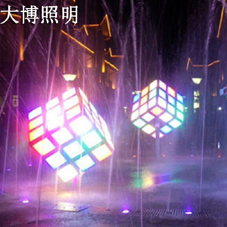 魔方造型景觀(guān)燈 特色廣場(chǎng)園林公園小區(qū)亮化戶(hù)外LED景觀(guān)燈